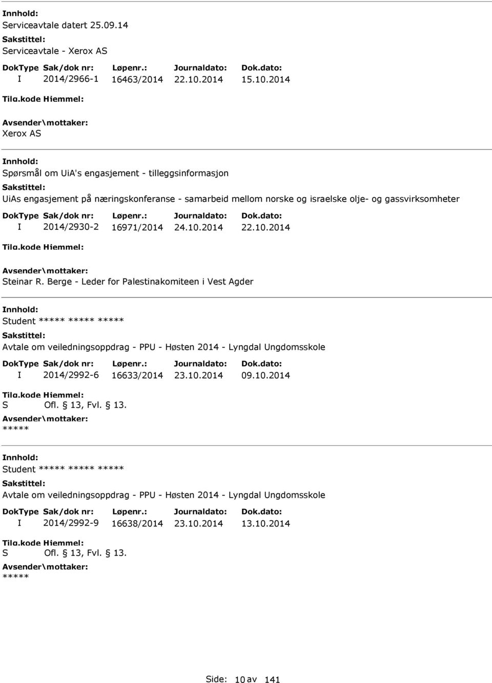 norske og israelske olje- og gassvirksomheter 2014/2930-2 16971/2014 24.10.2014 Steinar R.