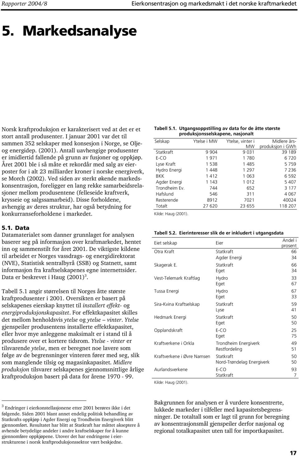 Året 200 ble i så måte et rekordår med salg av eierposter for i alt 2 milliarder kroner i norske energiverk, se Morch (2002).