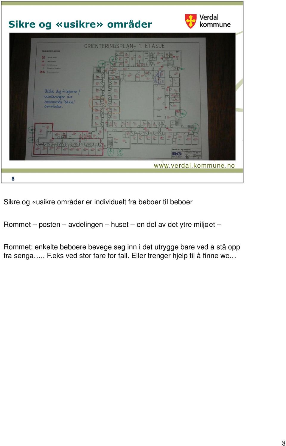 enkelte beboere bevege seg inn i det utrygge bare ved å stå opp fra