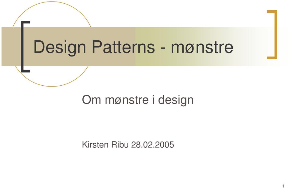 mønstre i design