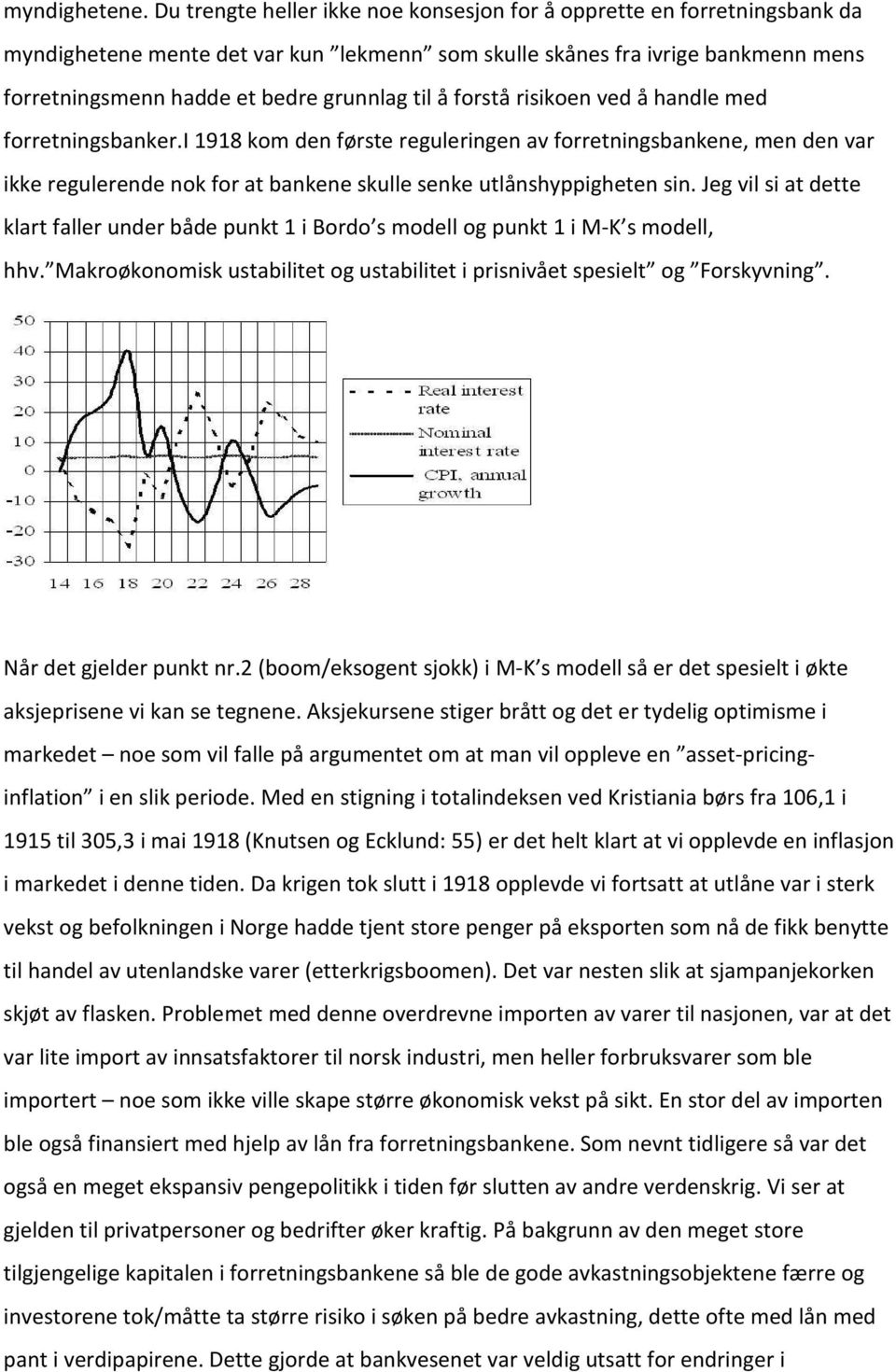 å forstå risikoen ved å handle med forretningsbanker.i 1918 kom den første reguleringen av forretningsbankene, men den var ikke regulerende nok for at bankene skulle senke utlånshyppigheten sin.