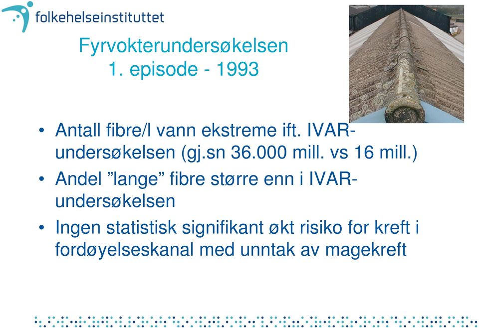 IVARundersøkelsen (gj.sn 36.000 mill. vs 16 mill.