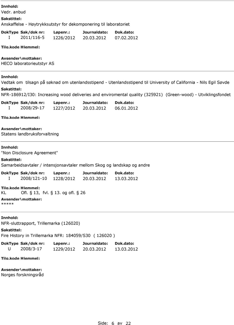 enviromental quality (325921) (Green-wood) - tviklingsfondet 2008/29-17 1227/2012