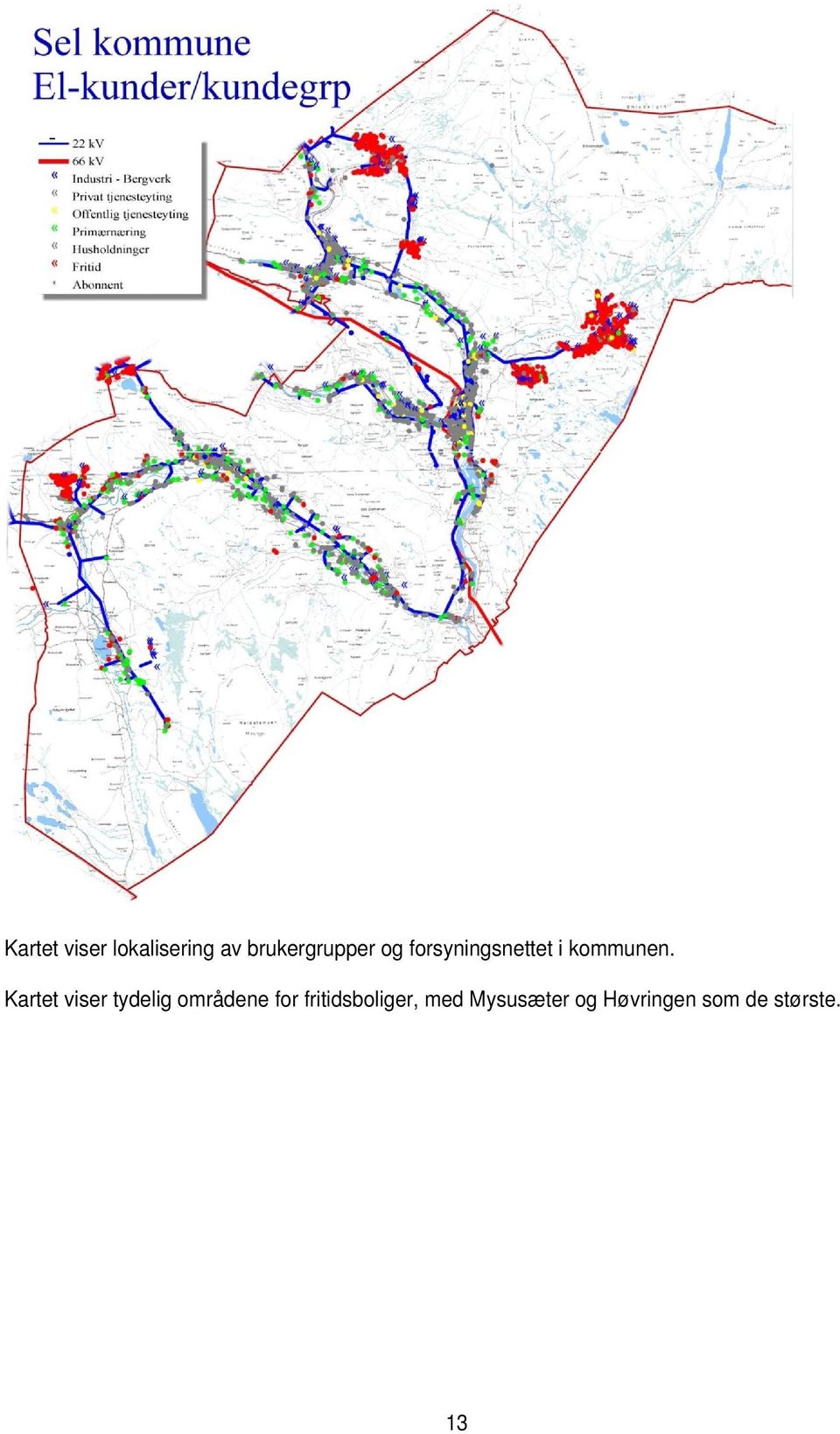 Kartet viser tydelig områdene for