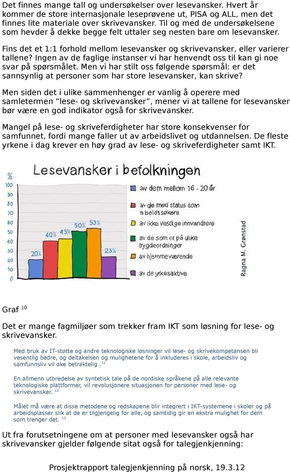 Ingen av de faglige instanser vi har henvendt oss til kan gi noe svar på spørsmålet. Men vi har stilt oss følgende spørsmål: er det sannsynlig at personer som har store lesevansker, kan skrive?