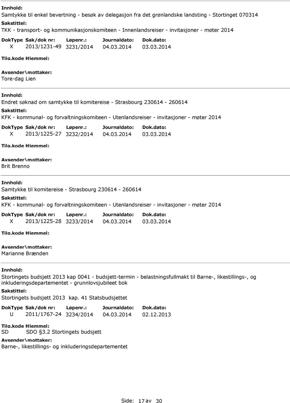 2013/1225-27 3232/2014 Brit Brenno Samtykke til komitereise - Strasbourg 230614-260614 KFK - kommunal- og forvaltningskomiteen - tenlandsreiser - invitasjoner - møter 2014 2013/1225-28 3233/2014