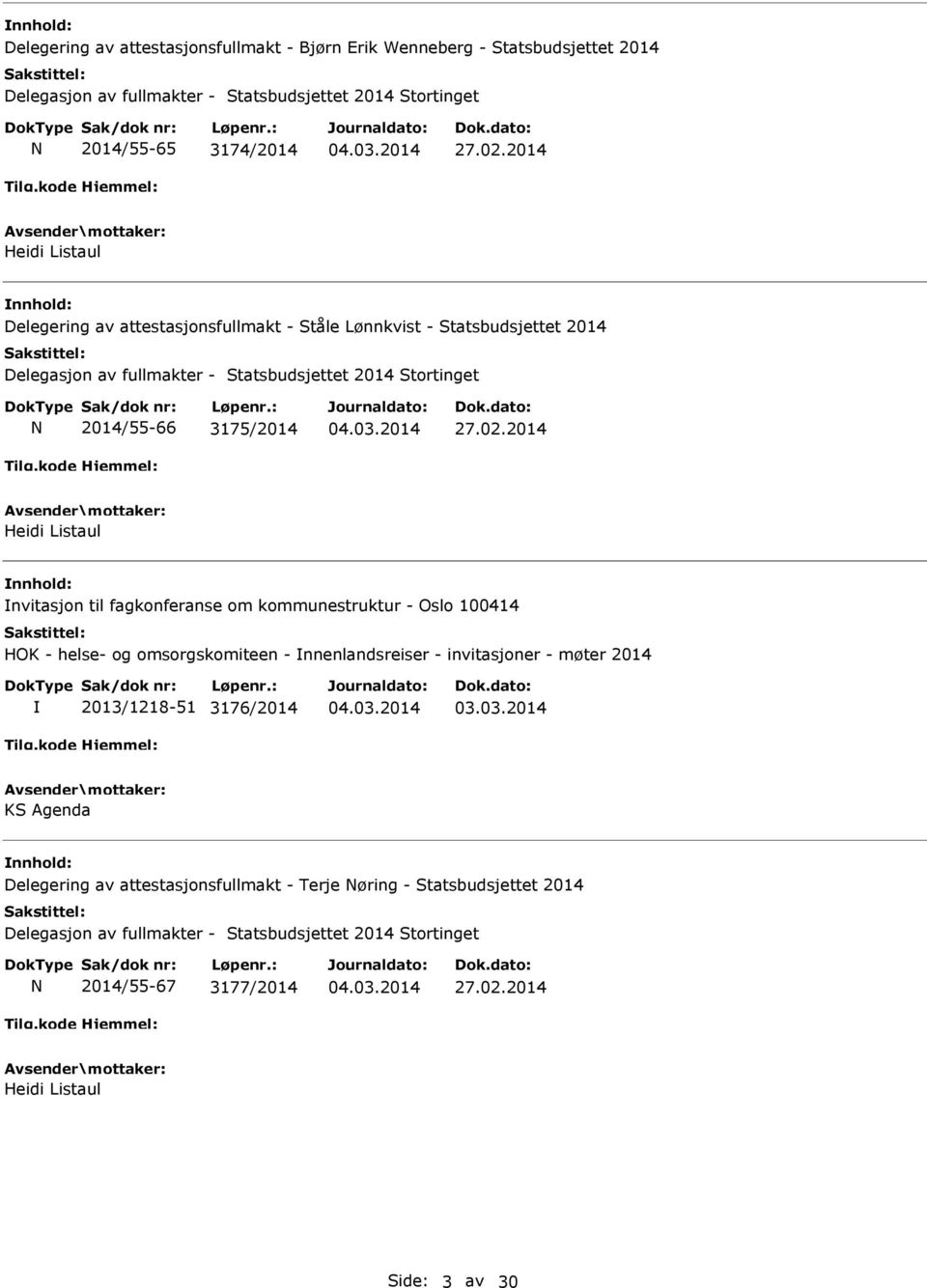 kommunestruktur - Oslo 100414 HOK - helse- og omsorgskomiteen - nnenlandsreiser - invitasjoner - møter 2014