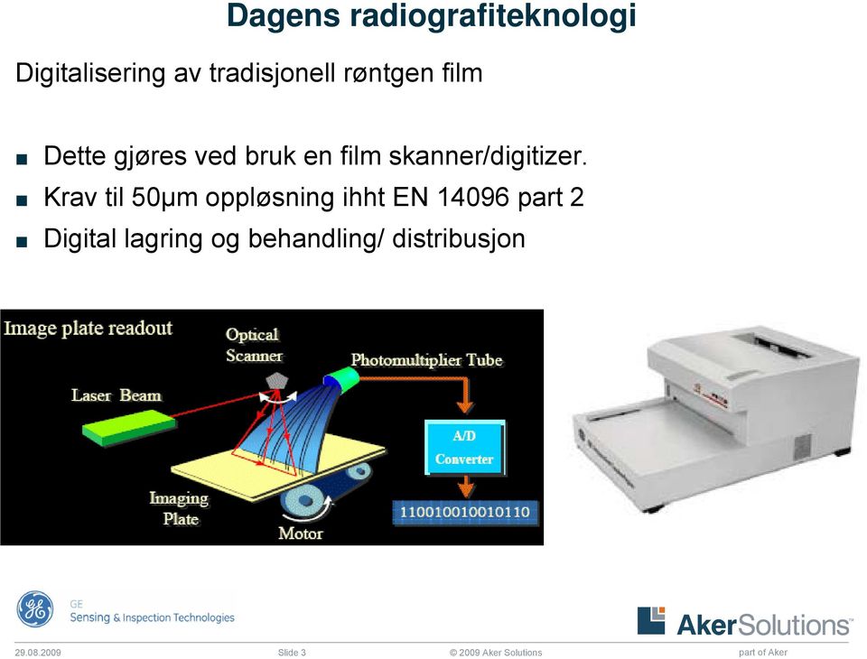 Krav til 50µm oppløsning ihht EN 14096 part 2 Digital