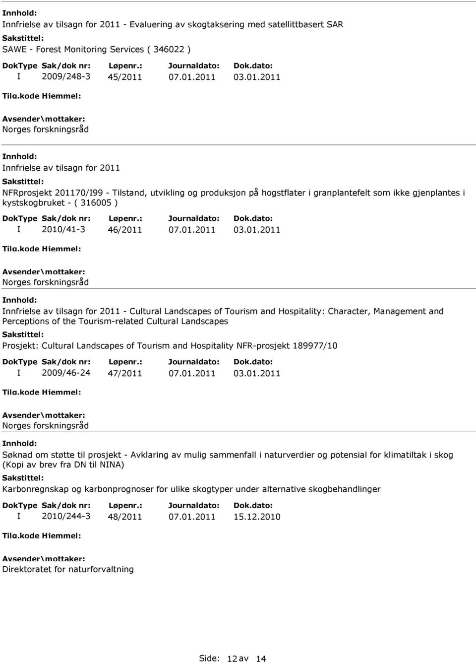 and Hospitality: Character, Management and Perceptions of the Tourism-related Cultural Landscapes Prosjekt: Cultural Landscapes of Tourism and Hospitality NFR-prosjekt 189977/10 2009/46-24 47/2011