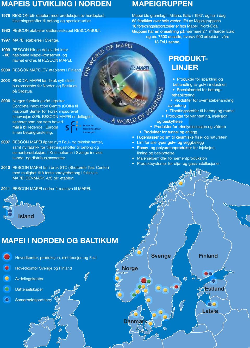 200 RESCON MAPEI tar i bruk nytt distribusjonssenter for Norden og Baltikum på Sagstua.