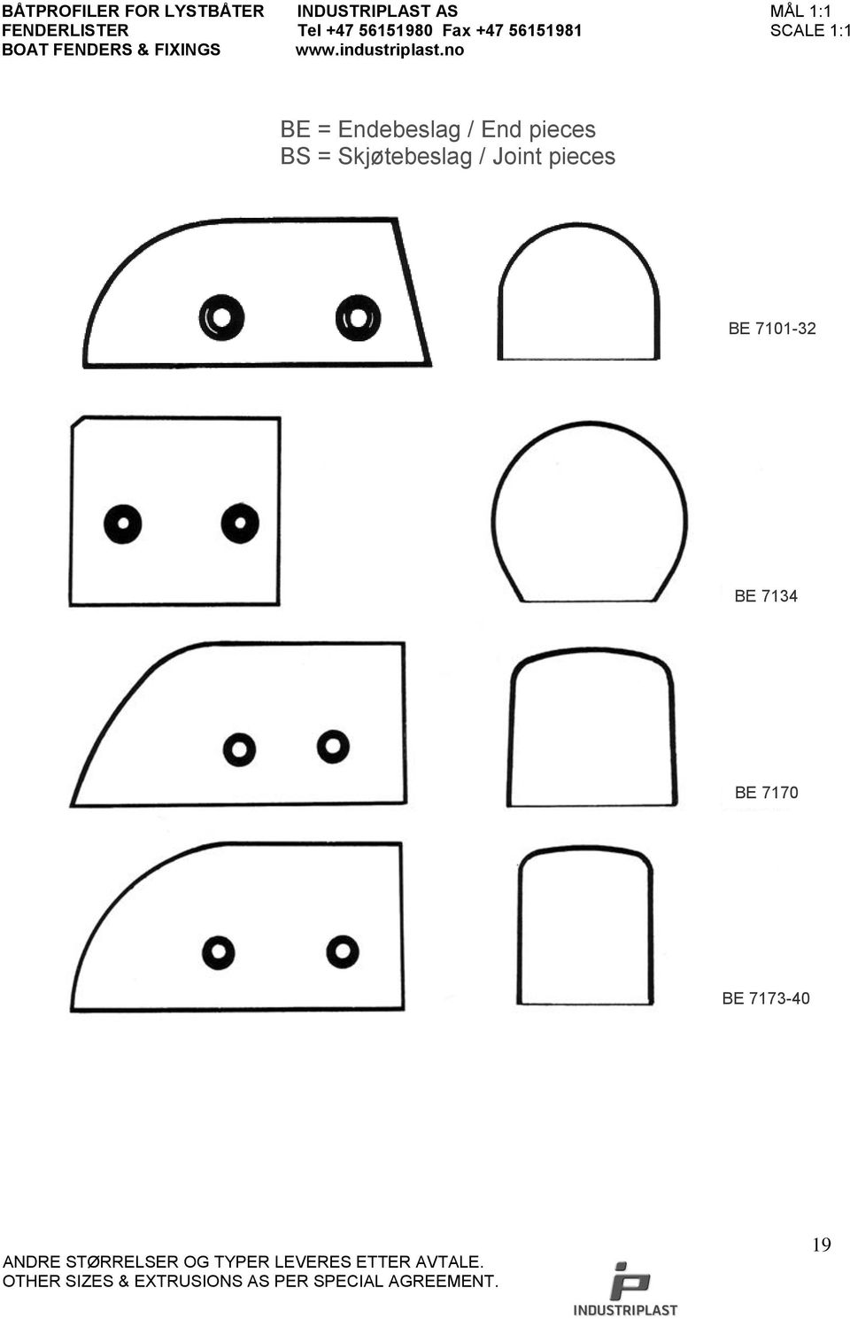 / Joint pieces BE 7101-32