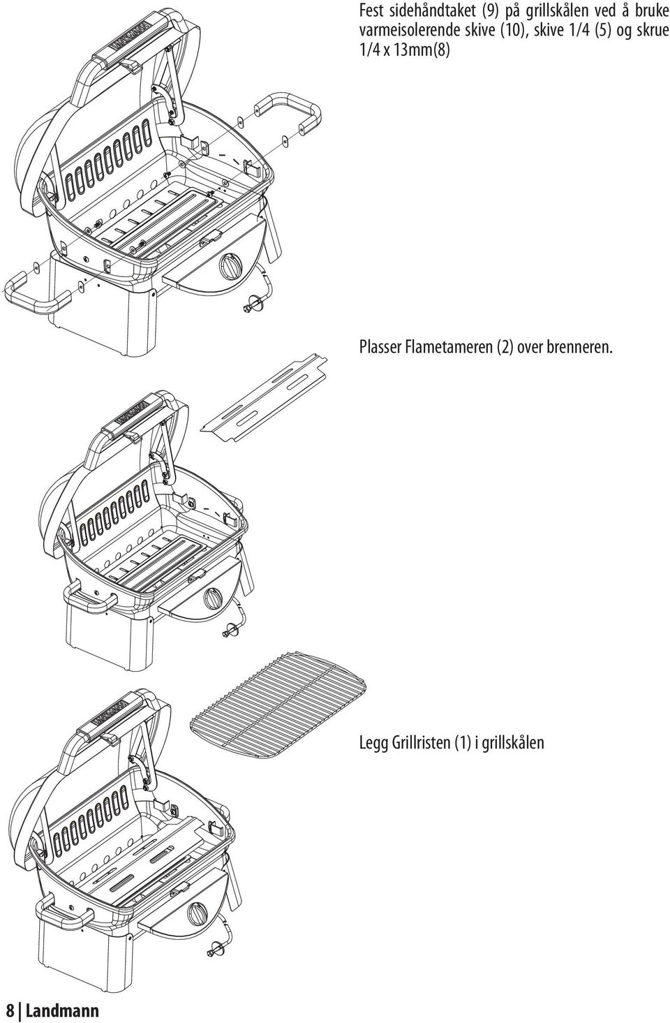 1/4 x 13mm(8) Plasser Flametameren (2) over