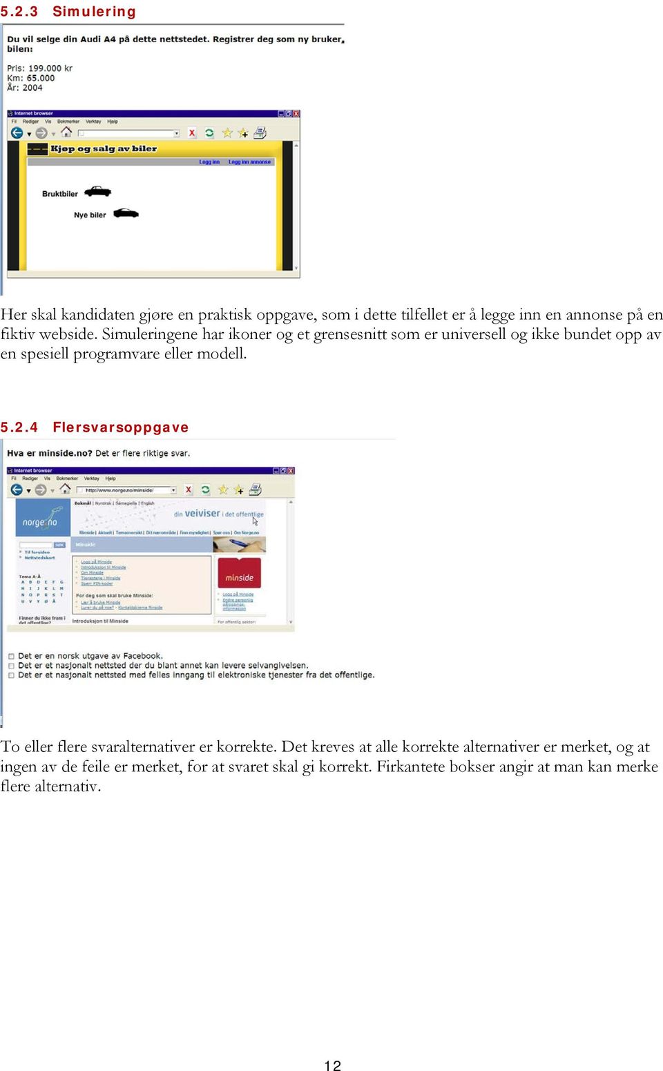 Simuleringene har ikoner og et grensesnitt som er universell og ikke bundet opp av en spesiell programvare eller modell. 5.2.