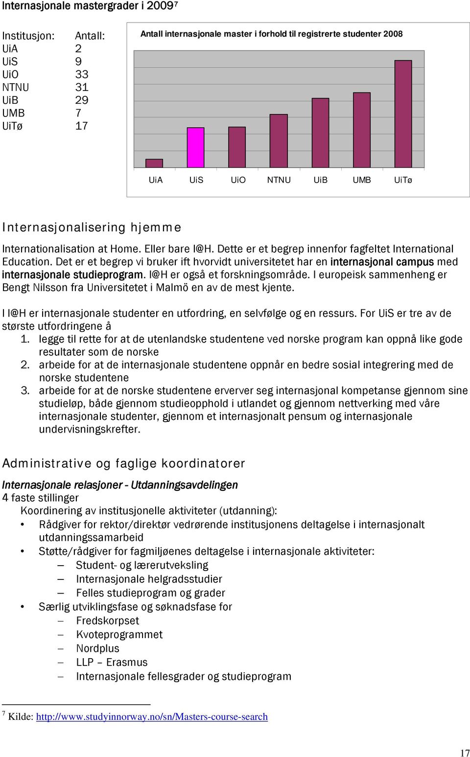 Det er et begrep vi bruker ift hvorvidt universitetet har en internasjonal campus med internasjonale studieprogram. I@H er også et forskningsområde.