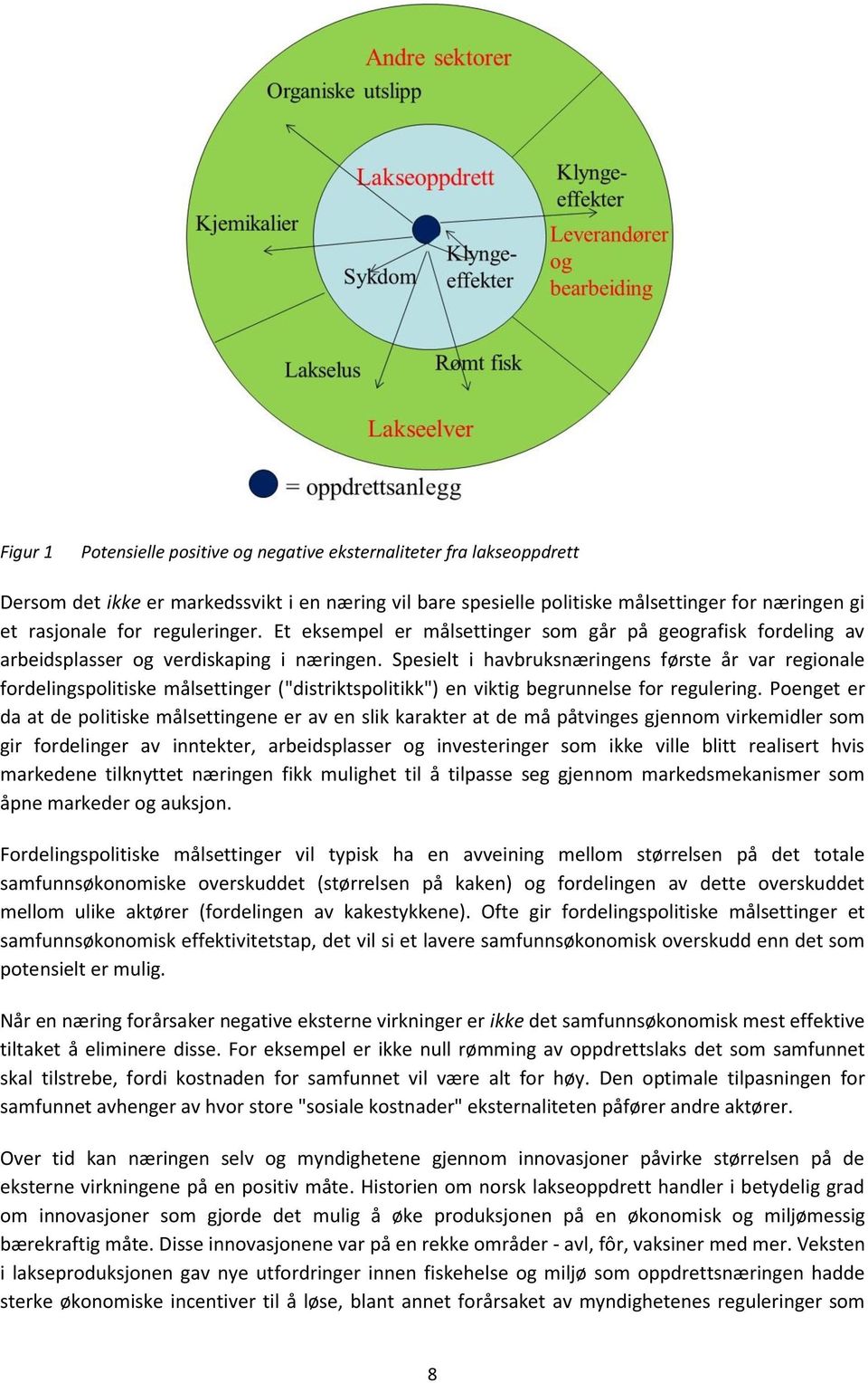 Spesielt i havbruksnæringens første år var regionale fordelingspolitiske målsettinger ("distriktspolitikk") en viktig begrunnelse for regulering.