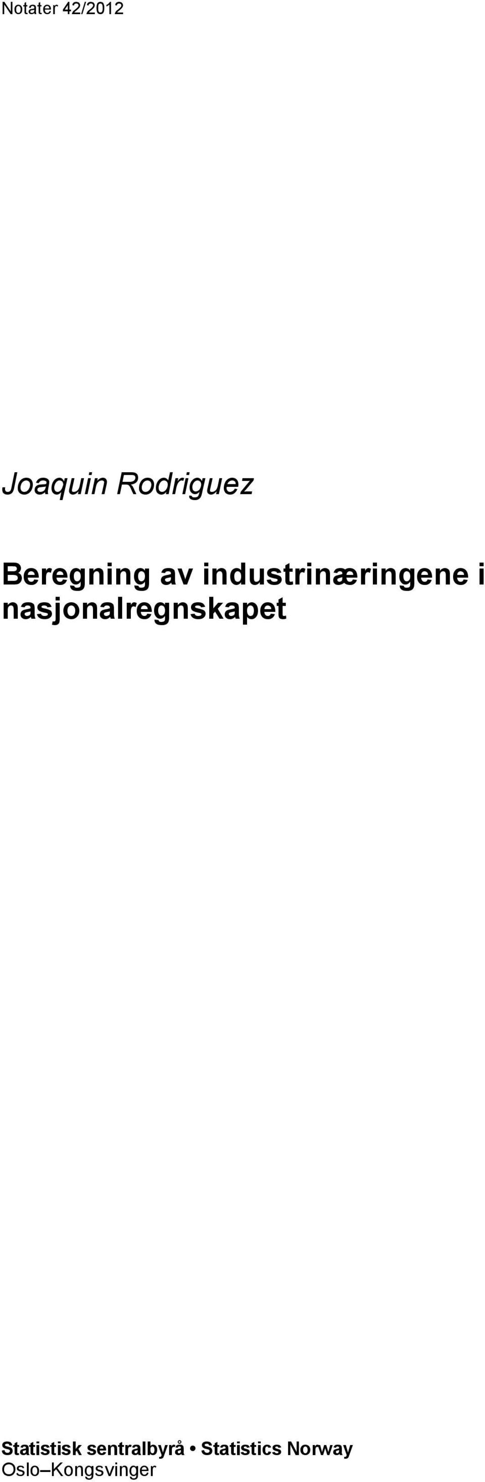 nasjonalregnskapet Statistisk