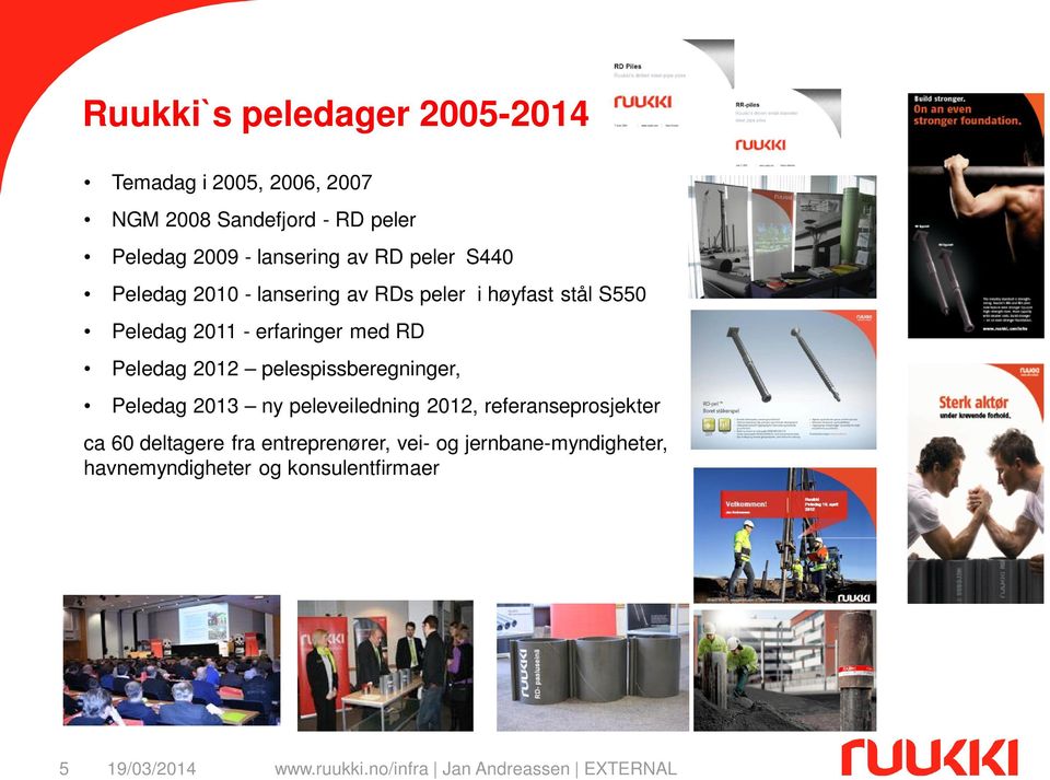 pelespissberegninger, Peledag 2013 ny peleveiledning 2012, referanseprosjekter ca 60 deltagere fra entreprenører,