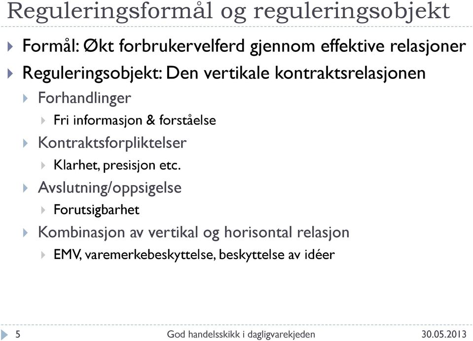 Kontraktsforpliktelser Klarhet, presisjon etc.