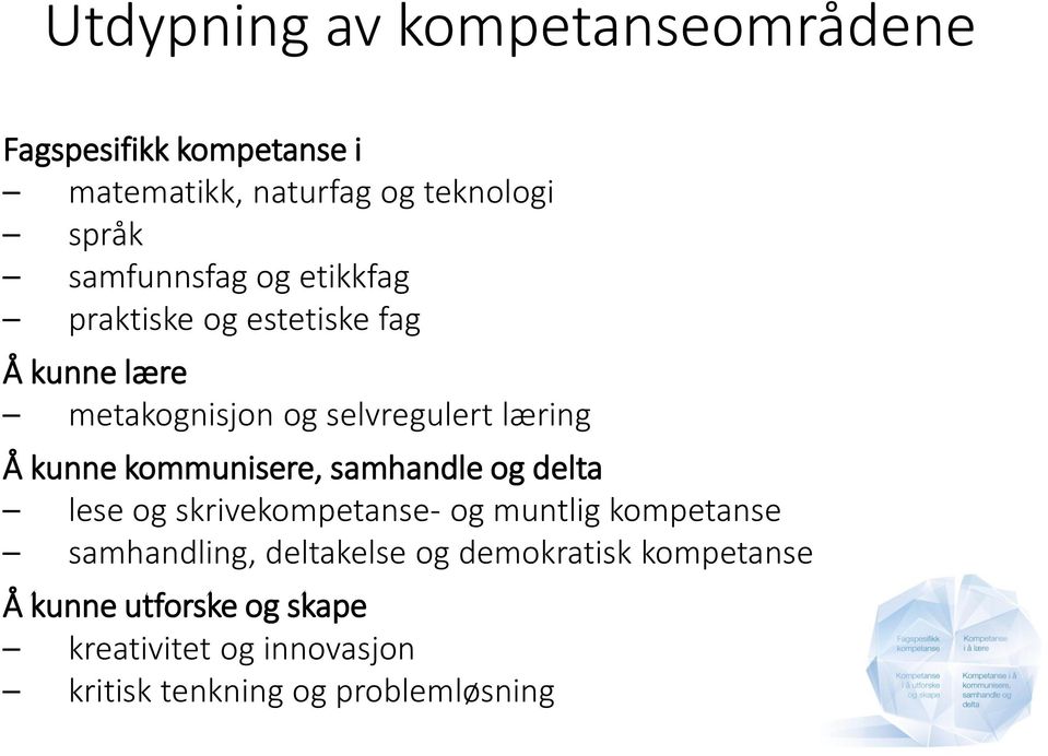 kunne kommunisere, samhandle og delta lese og skrivekompetanse- og muntlig kompetanse samhandling,