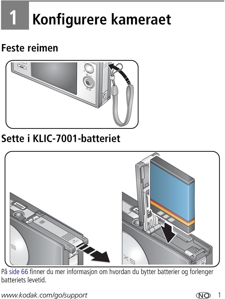 informasjon om hvordan du bytter batterier og