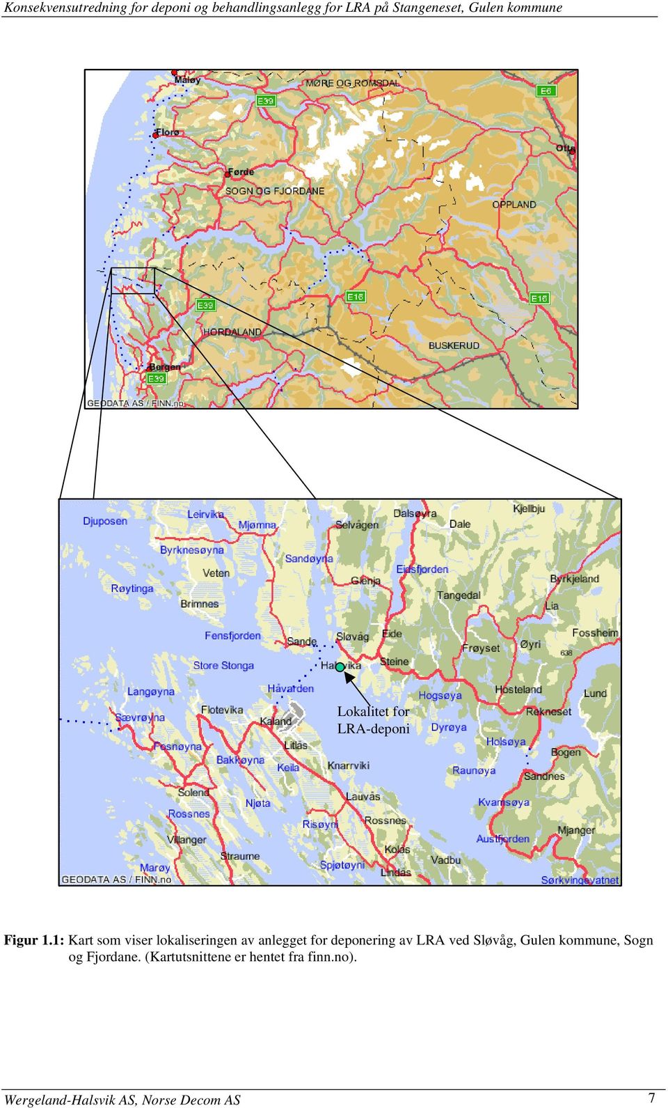 deponering av LRA ved Sløvåg, Gulen kommune, Sogn og