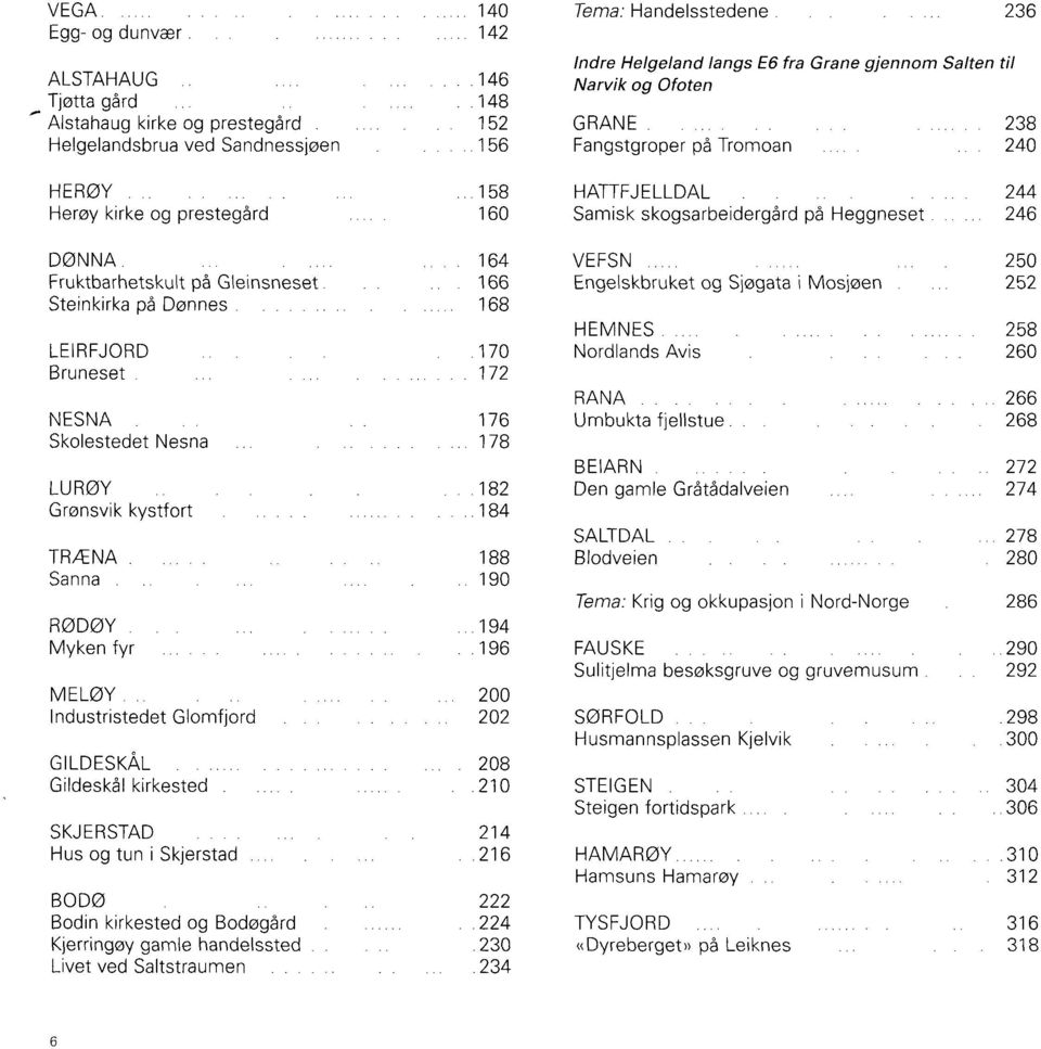 Heggneset 244 246 DØNNA.... Fruktbarhetskult på Gleinsneset. Steinkirka på Dønnes LEIRFJORD Bruneset....... NESNA. Skolestedet Nesna..... LURØY Grønsvik kystfort TRÆNA Sanna.