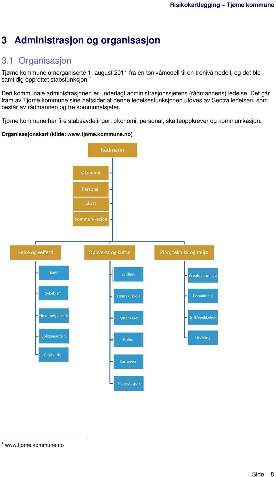 4 Den kommunale administrasjonen er underlagt administrasjonssjefens (rådmannens) ledelse.