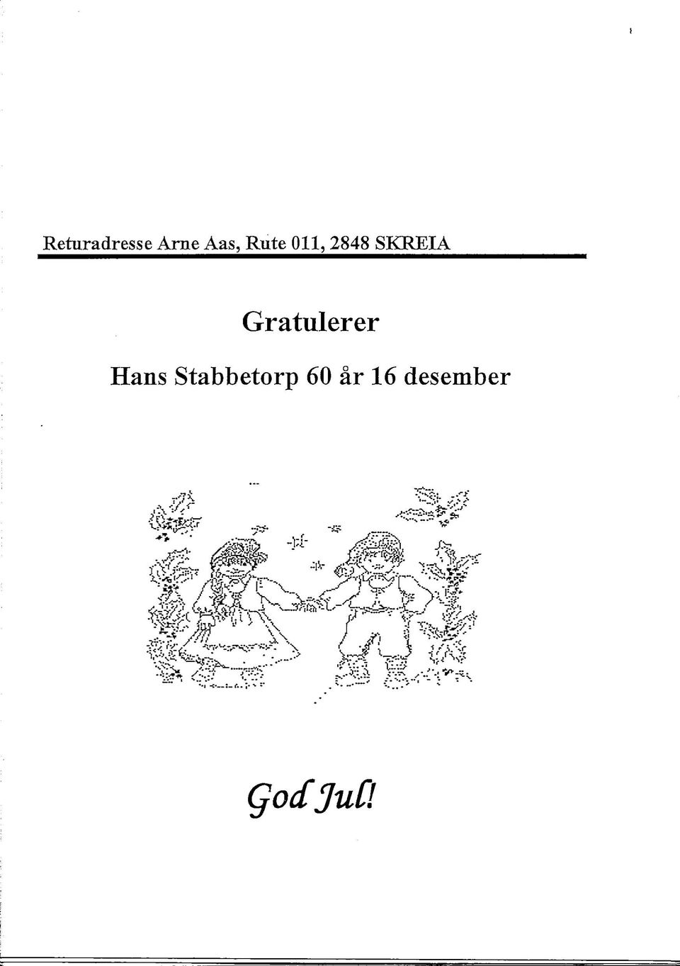 Gratulerer Hans