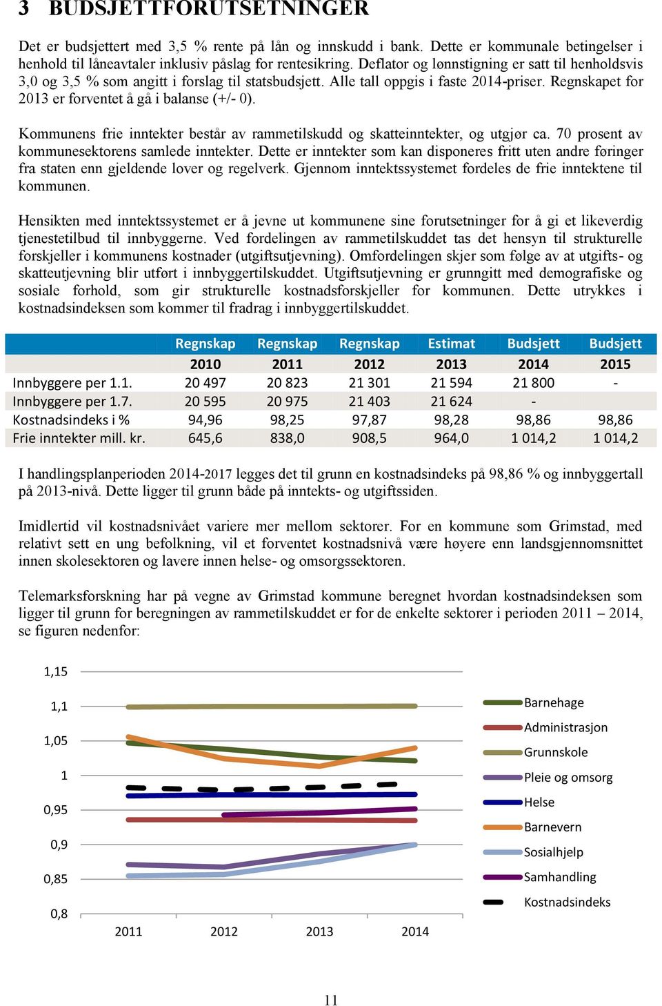 Kommunens frie inntekter består av rammetilskudd og skatteinntekter, og utgjør ca. 70 prosent av kommunesektorens samlede inntekter.