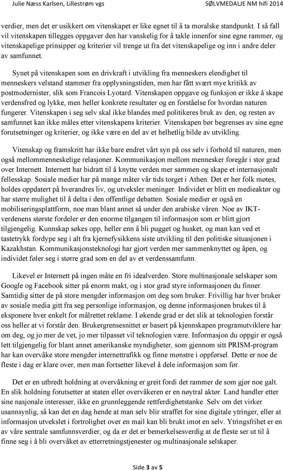 deler av samfunnet.