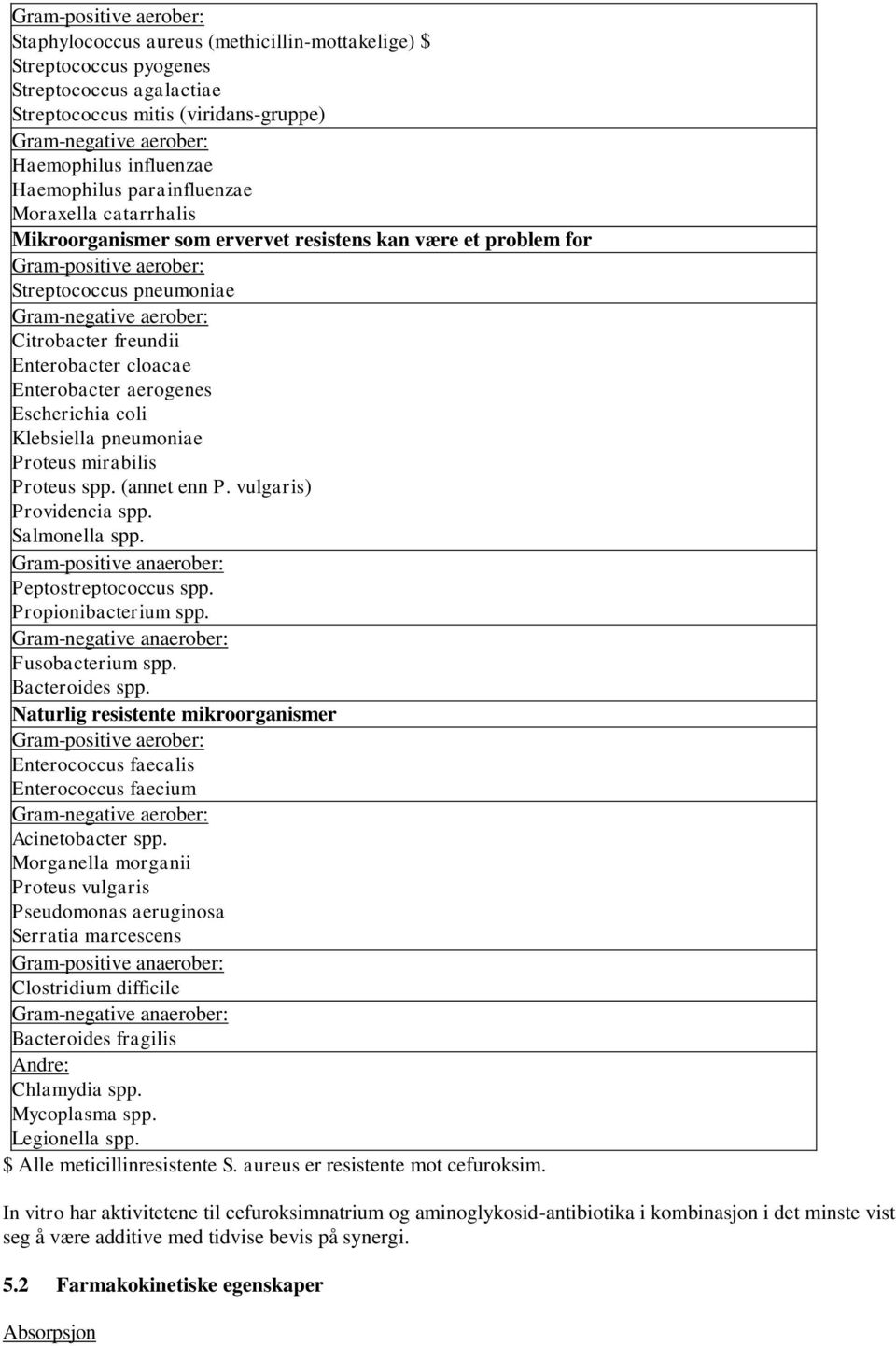 Citrobacter freundii Enterobacter cloacae Enterobacter aerogenes Escherichia coli Klebsiella pneumoniae Proteus mirabilis Proteus spp. (annet enn P. vulgaris) Providencia spp. Salmonella spp.