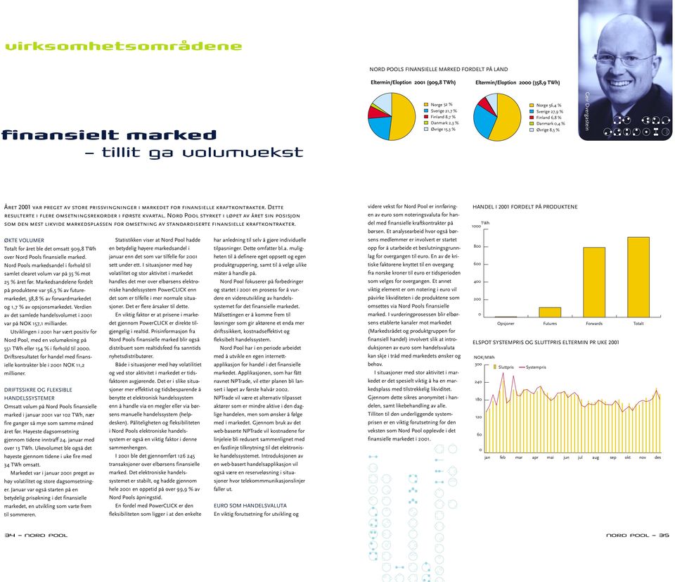 prissvingninger i markedet for finansielle kraftkontrakter. Dette resulterte i flere omsetningsrekorder i første kvartal.