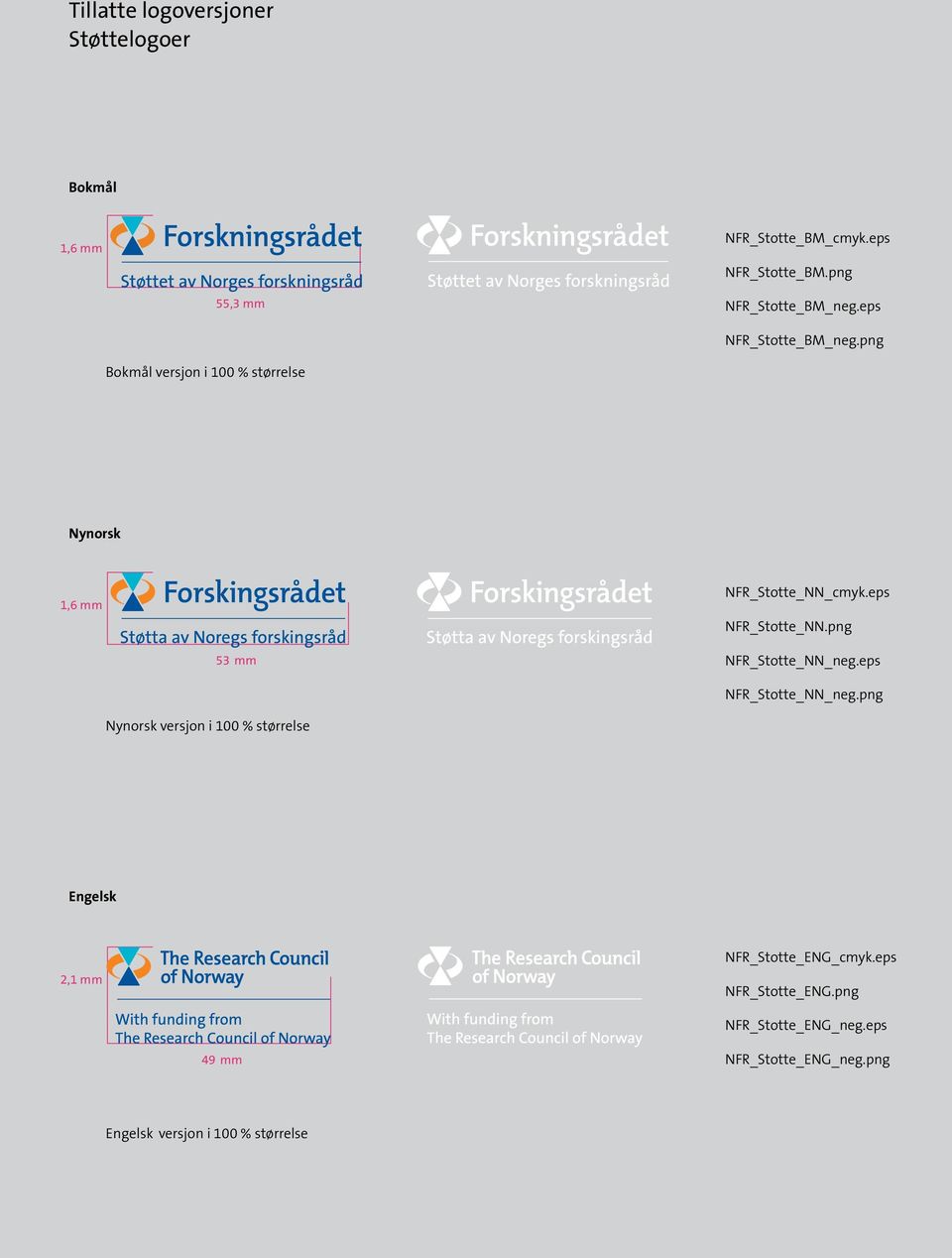 png Bokmål versjon i 100 % størrelse Nynorsk 1,6 mm NFR_Stotte_NN_cmyk.eps NFR_Stotte_NN.