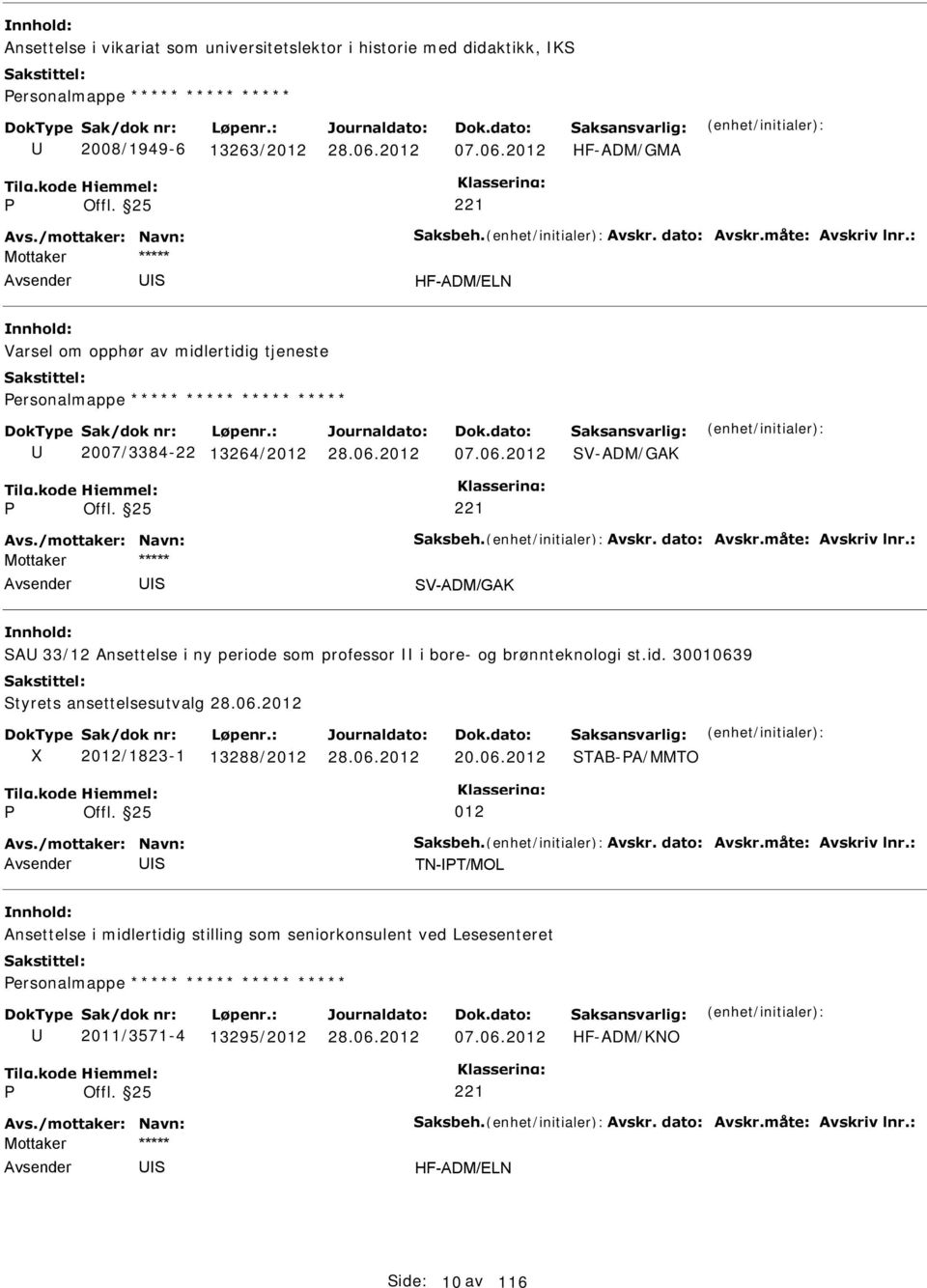 2012 V-ADM/GAK V-ADM/GAK A 33/12 Ansettelse i ny periode som professor i bore- og brønnteknologi st.id.