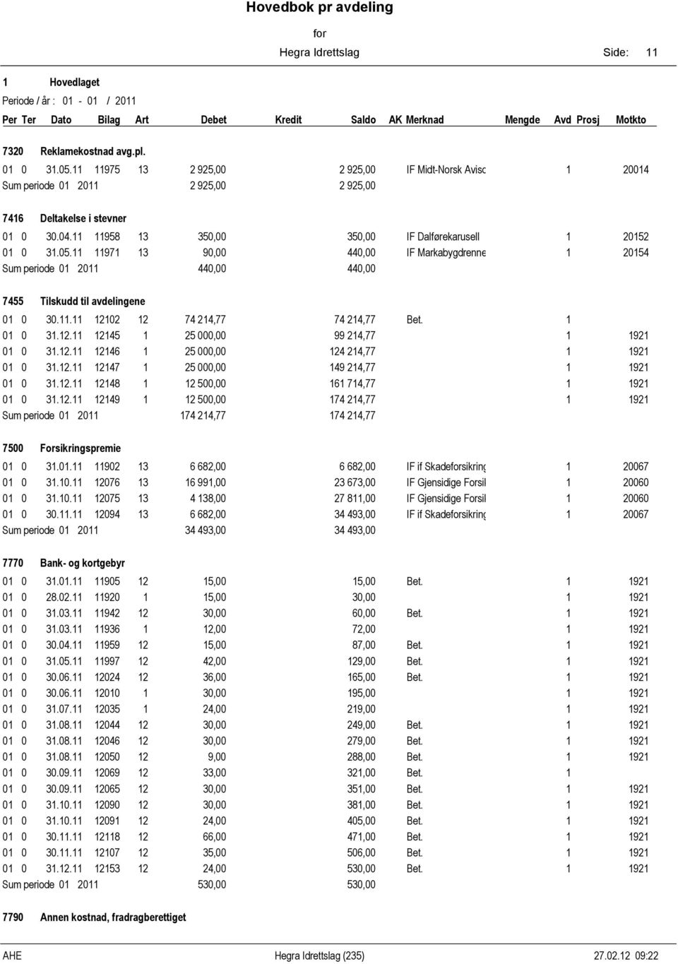 . 8 00,00 7,77 9 0 0.. 9 00,00 7,77 9 Sum periode 0 0 7,77 7,77 700 Forsikringspremie 0 0.0. 90 8,00 8,00 IF if Skadesikring 007 0 0.0. 07 99,00 7,00 IF Gjensidige Forsikrin 000 0 0.0. 07 8,00 7 8,00 IF Gjensidige Forsikrin næring 000 0 0 0.