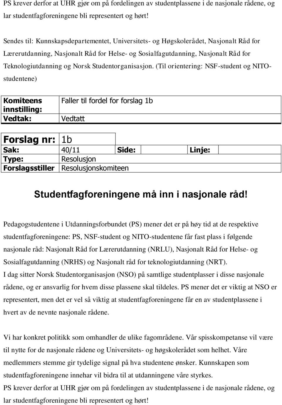 Studentorganisasjon.