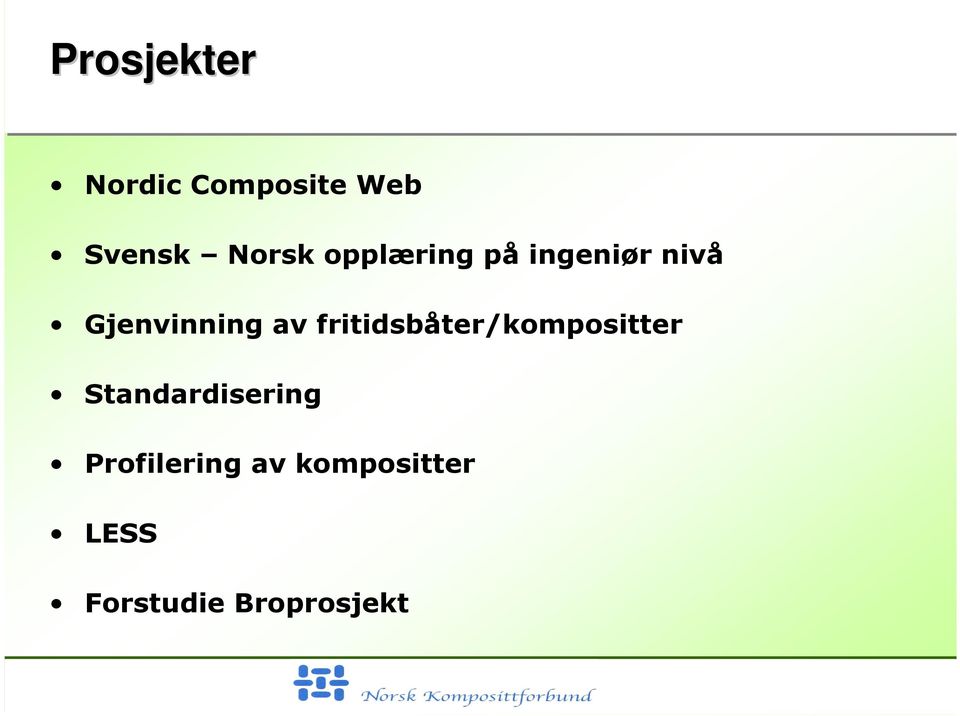 fritidsbåter/kompositter Standardisering