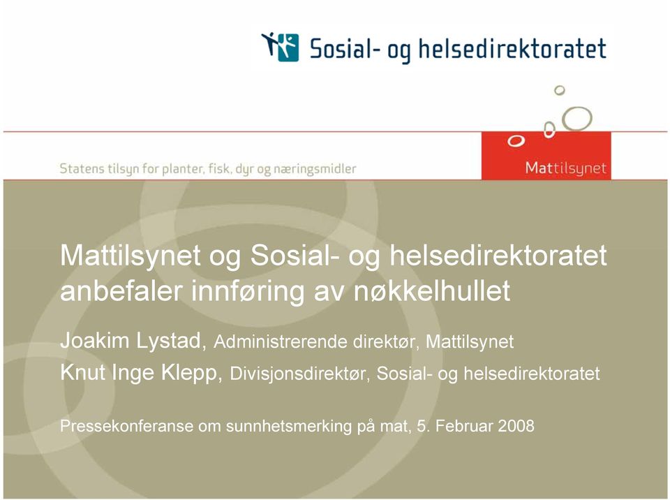 Mattilsynet Knut Inge Klepp, Divisjonsdirektør, Sosial- og
