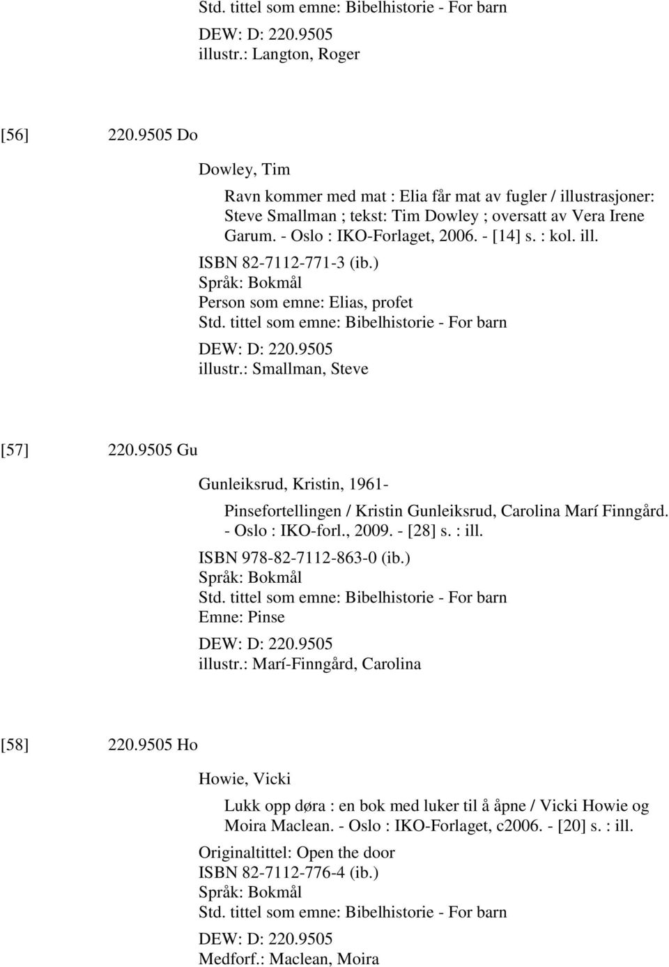 ) Person som emne: Elias, profet Std. tittel som emne: Bibelhistorie - For barn DEW: D: 220.9505 illustr.: Smallman, Steve [57] 220.