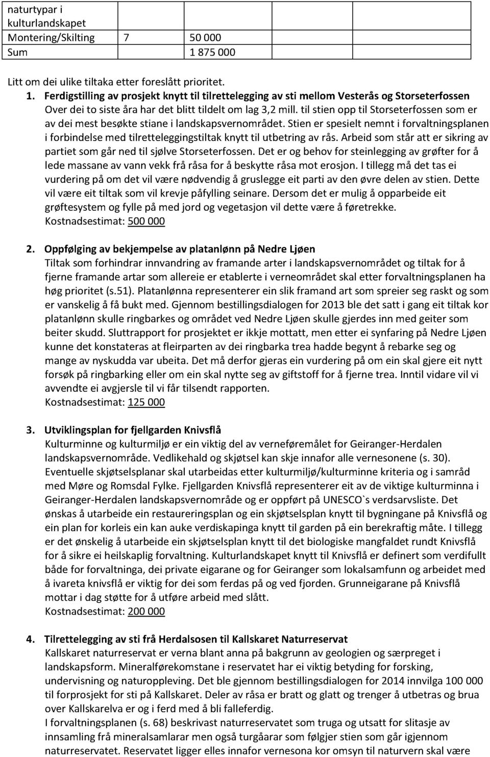 Ferdigstillingav prosjekt knytt til tilrettelegging av sti mellom Vesteråsog Storseterfossen Overdei to sisteårahar det blitt tildelt om lag3,2mill.