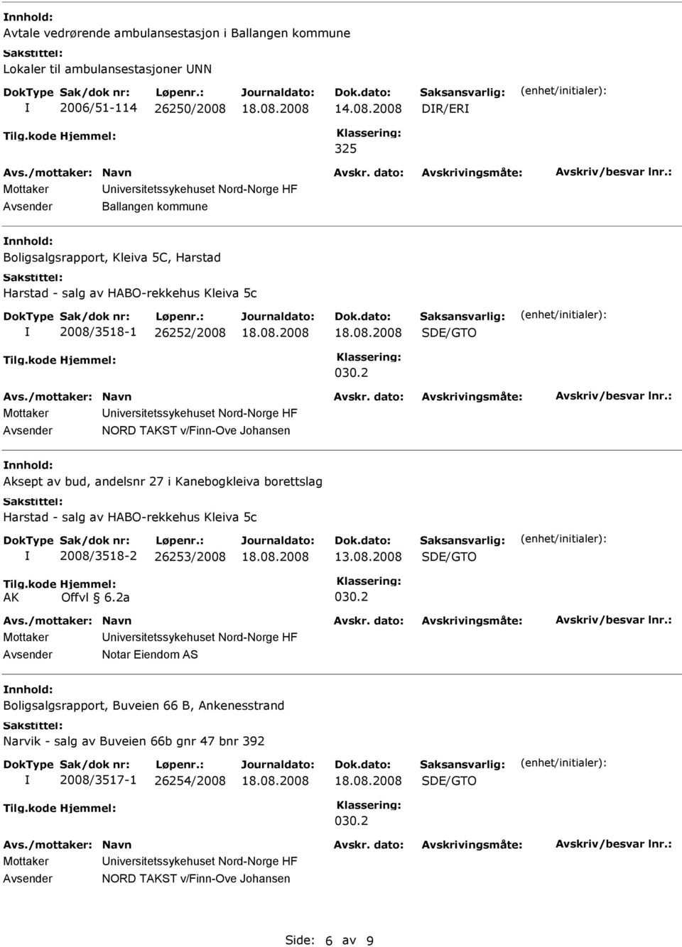 bud, andelsnr 27 i Kanebogkleiva borettslag Harstad - salg av HABO-rekkehus Kleiva 5c 2008/3518-2 26253/2008 13.08.2008 AK Offvl 6.