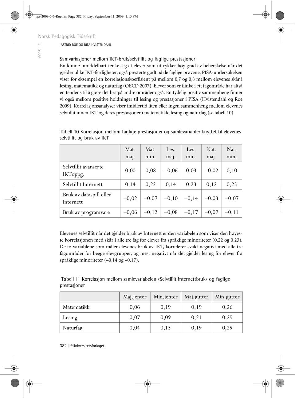 høy grad av beherskelse når det gjelder ulike IKT-ferdigheter, også presterte godt på de faglige prøvene.