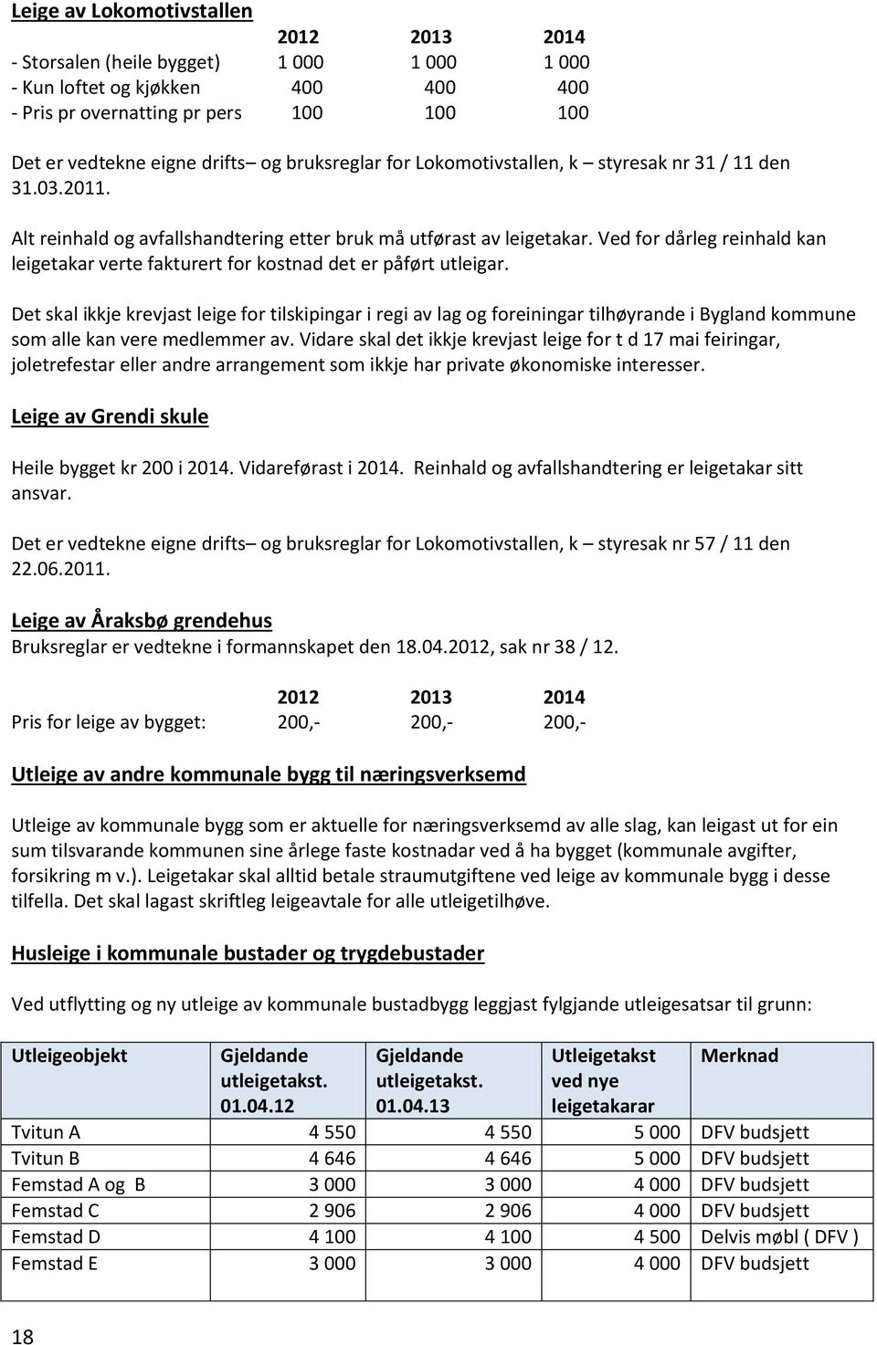 Ved for dårleg reinhald kan leigetakar verte fakturert for kostnad det er påført utleigar.