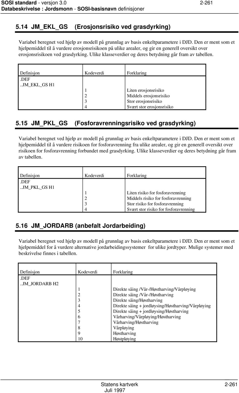 Den er ment som et hjelpemiddel til å vurdere erosjonsrisikoen på ulike arealer, og gir en generell oversikt over erosjonsrisikoen ved grasdyrking.