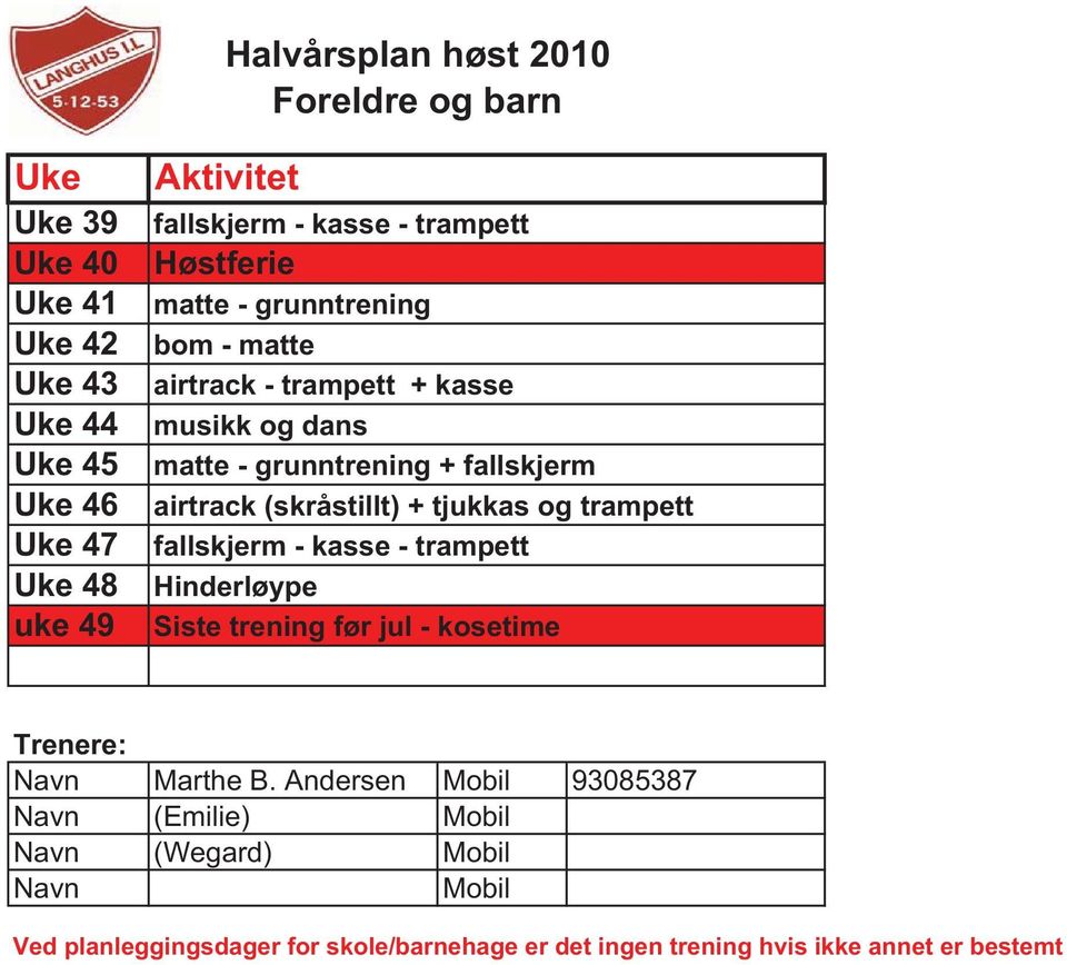 + fallskjerm airtrack (skråstillt) + tjukkas og trampett fallskjerm - kasse - trampett