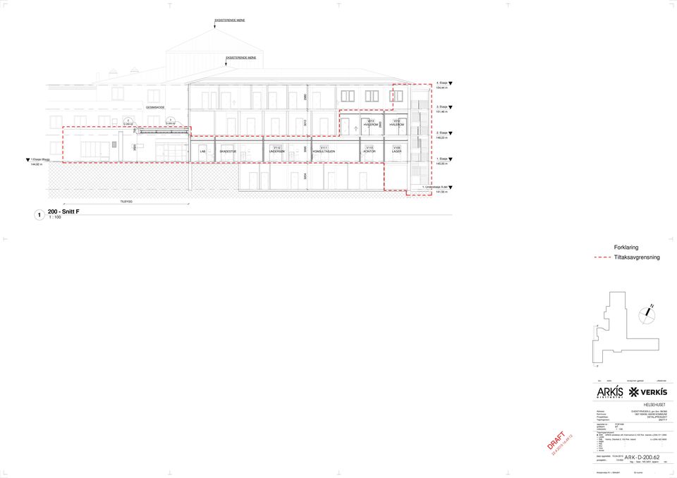 del,50 m TILBYGG 00 Snitt F : 00 Forklaring F F EVETYRVEIE, gnr./bnr. 99/65 807 ASKIM, ASKIM KOMMUE SITT F.