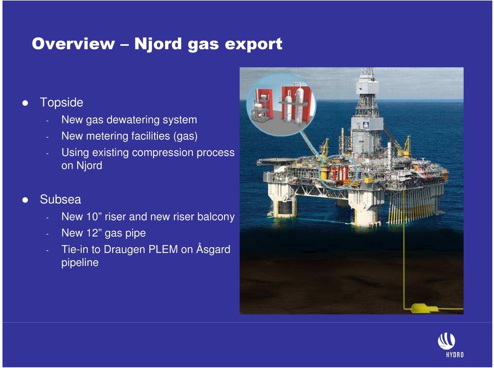 process on Njord Subsea - New 10 riser and new riser balcony