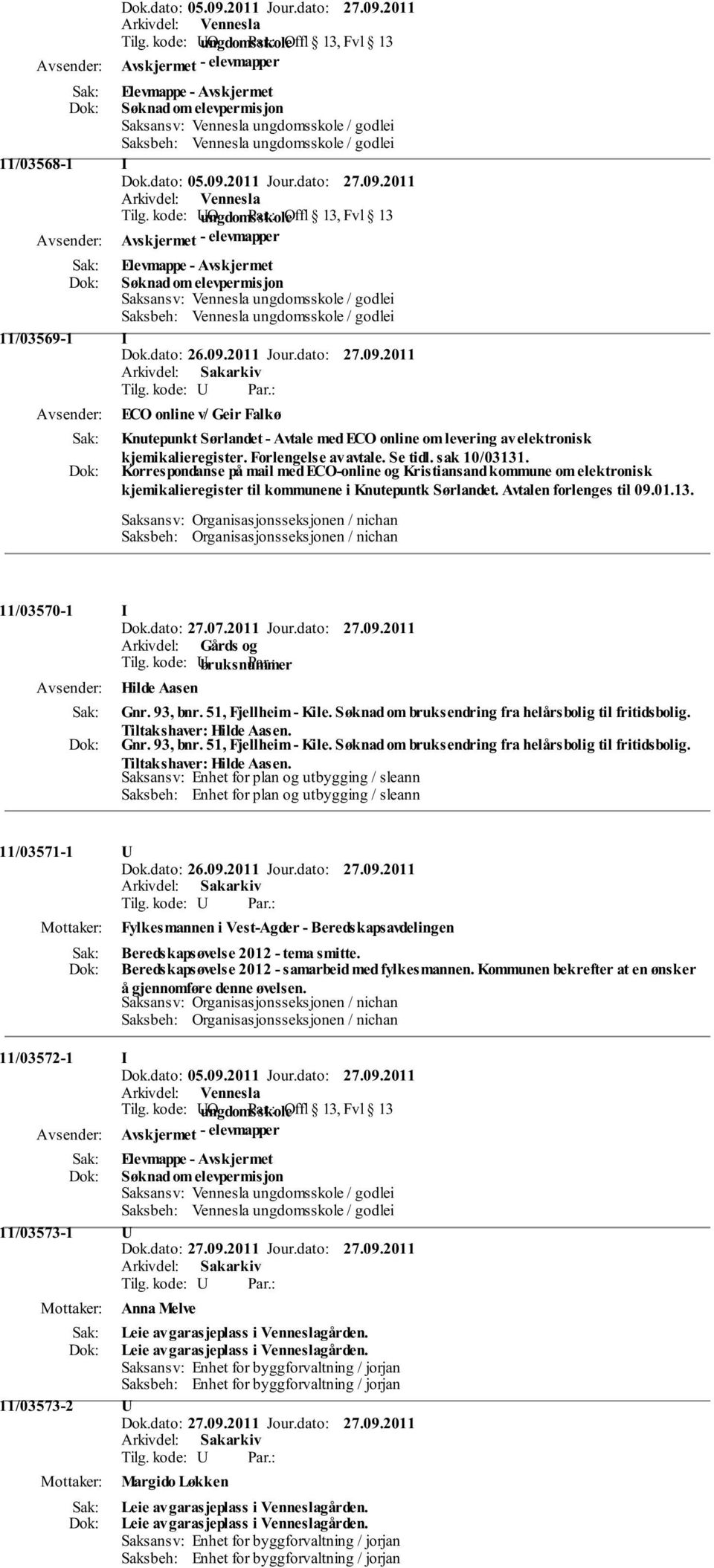 Avtalen forlenges til 09.01.13. Saksansv: Organisasjonsseksjonen / nichan 11/03570-1 I Dok.dato: 27.07.2011 Jour.dato: 27.09.2011 Hilde Aasen Gnr. 93, bnr. 51, Fjellheim - Kile.