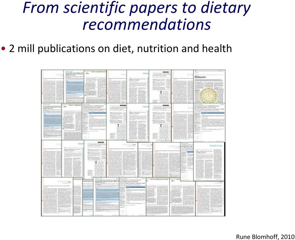 mill publications on diet,