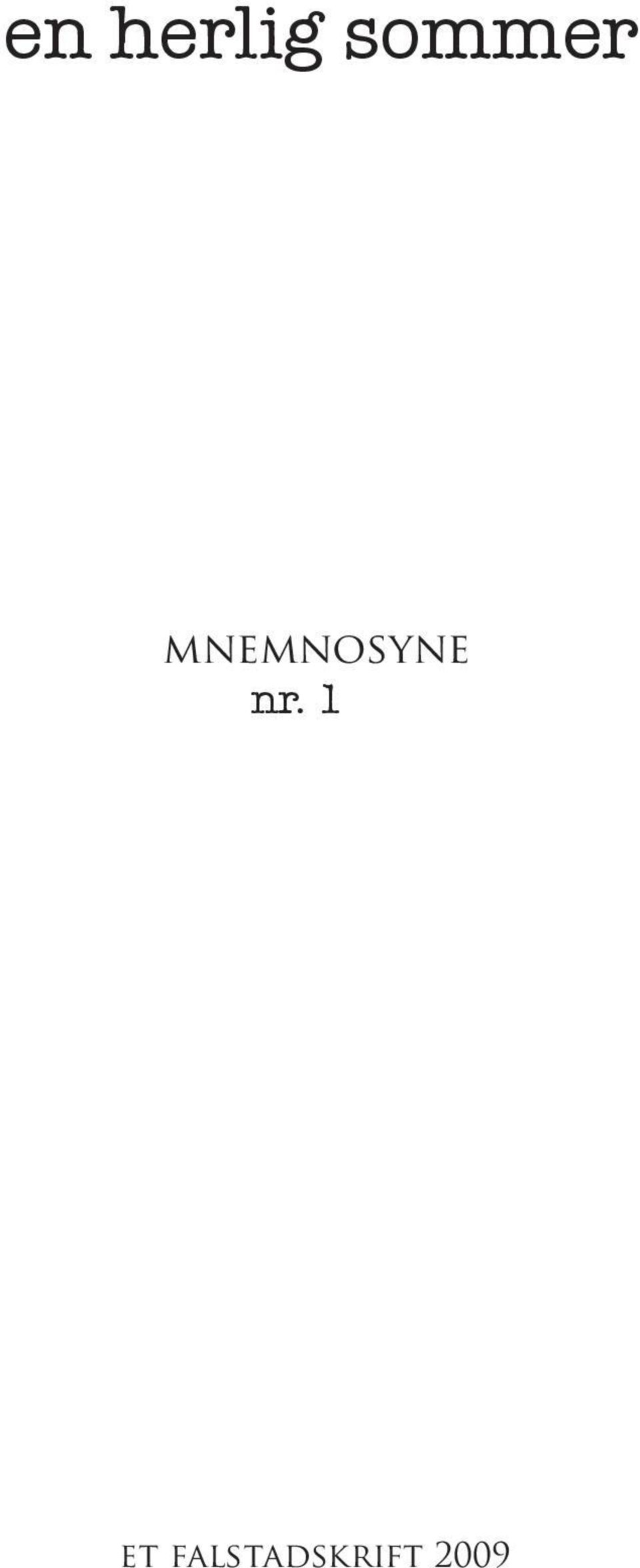 mnemnosyne nr.